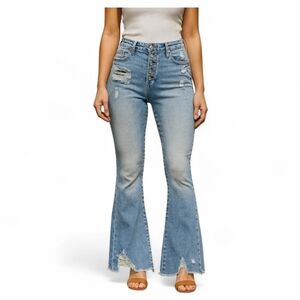 Flying Monkey Light Blue Flare Jeans